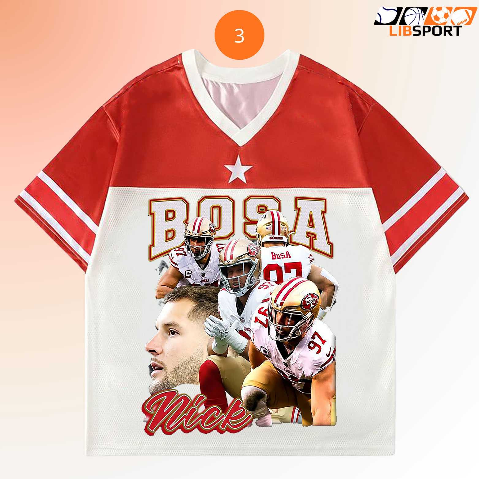 Nick Bosa Jersey, San Francisco 49ers Shirt, Vintage Nfl Unisex Tee
